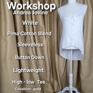 Andrea Jovine White Sleeveless Top